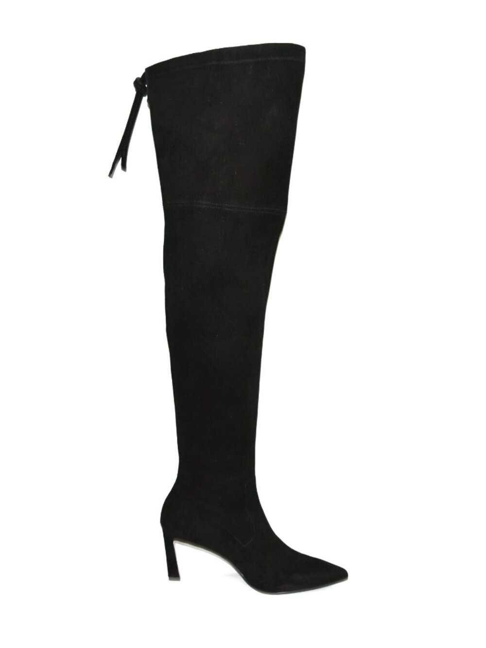 New! Stuart Weitzman Natalia Stretch Thigh High Boot Black Suede Size 8.5 DD20